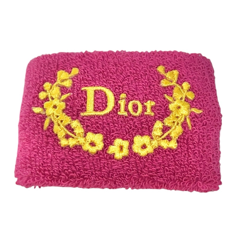 AUTH VTG Christian Dior Terry Cloth Sweat Band Golf Tennis Wristband Bracelet